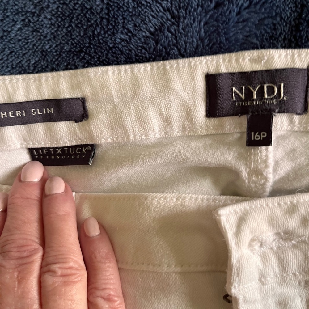 NYDJ Sheri Slim White 16P Jeans